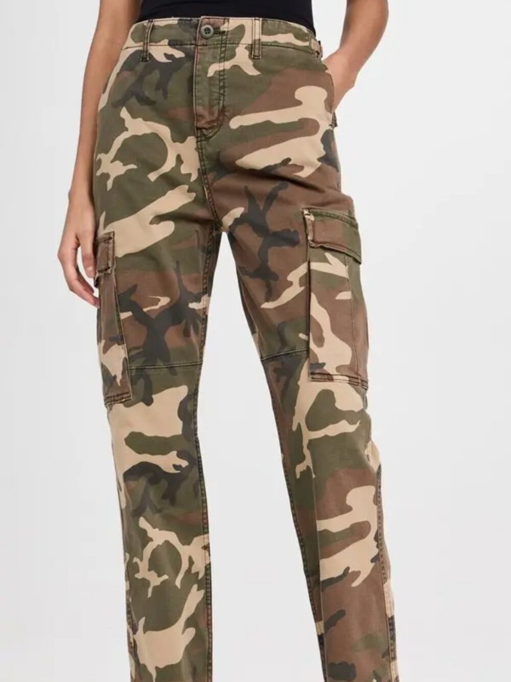Good American Camo Cargo Pants NWT Size 10
